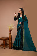 Sitara - Green Cotton Self Design Saree