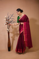 Tarini - Pink Cotton Embellished Saree