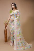 Dhara - Green Georgette Printed Saree