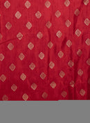 Pratha - Red White Silk Patola Print Saree