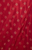 Pratha - Yellow Red Silk Patola Print Saree