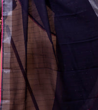 Shirish - Blue Pink Linen Silk Saree